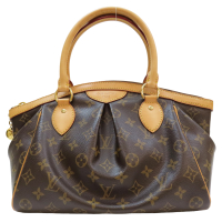 【二手名牌BRAND OFF】LOUIS VUITTON LV 路易威登【再降價】棕色 原花 帆布 Tivoli PM 手提包 M40143