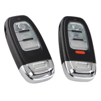 3/4 Buttons For Audi A4l A3 A4 A5 A6 A8 Quattro Q5 Q7 A6 A8 Remote Key Shell Case Fob Replacement Car Key Shell