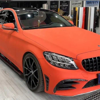 High Quality Orange Matte Vinyl Wrap Film Air-release Foil Decal Adhesive Full Car Wrapping Roll