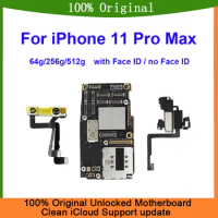 Fully Tested Mainboard for iPhone 11 Pro Max 64g 256g 512g Original Motherboard With Face ID Unlocked Logic Board Clean iCloud
