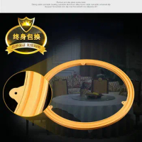 16IN/40CM Yellow Color Strong Rubber Anti Slip Glass Universal Rotary Base Dining Table Turntable Bearing TV Swivel Stand