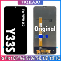 6.58" Original Y33T Y21T LCD For Vivo Y33S V2109 LCD Display Touch Screen Digitizer Assembly For VIVO Y76S Y76 5G Y74S Display