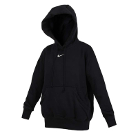 NIKE 女長袖連帽T恤-上衣 休閒 運動 慢跑 DQ5861-010 黑白