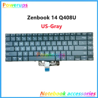 New Original Laptop US/UK/UI Backlight Keyboard For Asus Zenbook 14 Q408 Q408UA Q408UG Gray/Silver