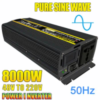 Pure Sine Wave Inverter DC 48V/60V To AC 110V/220V 8000W/6000W/3000W Voltage Transformer Power Converter Solar Car Inverter