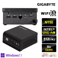 【技嘉平台】BRIX 四核{天璇U35BP}  Win11Pro迷你電腦(N150/8G/512GB M.2)