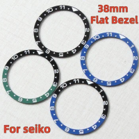 38mm*31.5mm Watch Flat Ceramic Bezel Insert For Seiko Mods skx007 009 Tuna NH35 Watch Accessories Case Ring Bezel With Sticker
