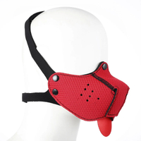 [OWKJAFEQKBLOXAE] Puppy Dog Cosplay Head Mask Hood Half Face  Muzzle Mask with Tongue Dog  Cosplay D
