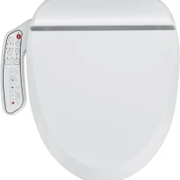 ZMJH ZMA102D Bidet Toilet Seat, Round Smart Unlimited Warm Water, Vortex Wash, Electronic Heated, Air Dryer, Rear and Front