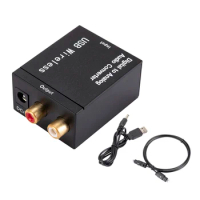 192KHz Digital To Analog Audio Converter Bluetooth-compatible Optical Fiber Audio Decoder SPDIF DAC Amplifier for TV Home Cinema