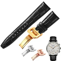 20mm 21mm 22mm Watch Bracelet For IWC Watches Portofino Portugieser Strap Watch Accessorie Genuine Leather Watch Band Belt Chain