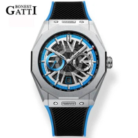 BONEST GATTI Luxury High Quality Sapphire Stainless Steel Mechanical Watch For Men