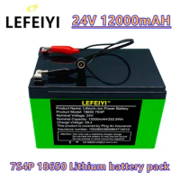 LEFEYI 24V 7S4P 12000 mAH High Power 12AH 18650 Lithium Battery with BMS 29.4v Electric Bicycle + 2A Charger