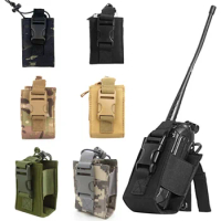 Military Tactical Walkie Talkie Holder Molle Radio Pouch Airsoft Interphone Storage Bag Small Outdoor Hunting Magazine Mag Pouch