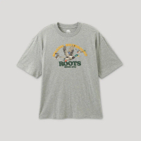 Roots 中性- 荒野景緻系列 動物圖案短袖T恤(灰色)-M