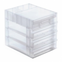 ดีเคดับบลิว กล่องลิ้นชักเล็ก 3 ชั้น ฝาเปิด รุ่น HH-460/3ST สีขาว