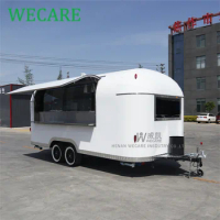 WECARE Custom Made White Hot Dog Stand Party Car Ice Cream Cart Mobile Bar Coffee Food Truck Trailer for Sale
