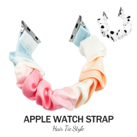 【超取免運】蘋果髮圈錶帶 Apple Watch Series1/2/3/4/5/6/7/8/SE 38/40/42/44/41/45mm 手錶替換錶帶 大腸圈彈力拉伸 造型款錶帶 彩點系列