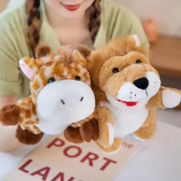 New Stuffed Plush Animals Toys Hand Finger Story Puppet Kawaii Dolls Educational Baby Duck Lamb Cow Dog Horse Children Gift