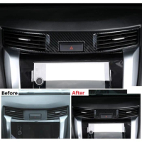 for Nissan Navara NP300 2016-2019 Car Central Control Air Conditioning Outlet Vent Frame Cover Trim Sticker Accessories