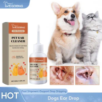 Dogs Ear Drop Remove Ear Dirt Odor Earwax Canal Cleaning Relieves Itching Infection Control Anti Fungal Pets Ear Mite Cleaner