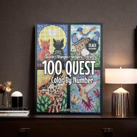 100 Quest Color By Number 1 Count Challenging Number Puzzles Activity Book By Squares TrianglesSeaso