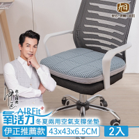 【日本旭川】冬夏兩用空氣支撐坐墊-2入(伊正推薦升級限量版)