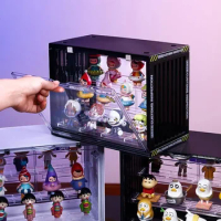 Model Display Dust-proof Transparent Box Cabinet Stand For Container Blind Figures Pop-mart Storage Upgrade Acrylic Doll