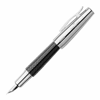 Faber-Castell E-MOTION系列黑色鑲木紋鋼筆*加贈筆套