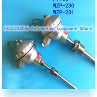 WZP-230 WZP-231 PT100 Platinum Thermal Resistance Pt100 Temperature Sensor Fixed Thread Thermocouple 200~500 Degrees