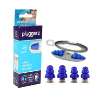 【Pluggerz】荷蘭進口 游泳耳塞 聲音濾波器 1大1小2副裝(耳塞 游泳耳塞 聲音濾波器)