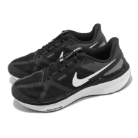 【NIKE 耐吉】慢跑鞋 Air Zoom Structure 25 男鞋 黑 白 氣墊 支撐 穩定 路跑 運動鞋(DJ7883-002)