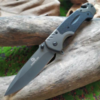 Outdoor EDC Knife - 9Cr18MoV Blade with Sharp Edge, G10 Handle, Window Breaker, and Rope Cutter - Compact Folding Pocket Knife