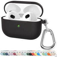 Silicone Case For Apple AirPods 3nd Generation Wireless Bluetooth Earphone Protective Cover Airpods 3 Case Accessories With Hook