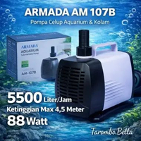 ARMADA AM 107 B Mesin Pompa Celup Filter Aquarium Aquascape Air Terjun Kolam Ikan Gelembung Udara Ok