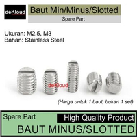 Baut SLOTTED - MINUS - MIN | M2 M2.5 M3 screw penjepit baut tanam M3.5x3