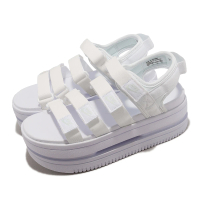 NIKE 耐吉 涼鞋 Wmns Icon Classic Sandal 女鞋 白 厚底 增高 魔鬼氈 雙層 休閒鞋(DH0223-100)