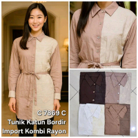 Tunik Rayon Kombi Katun Bordir