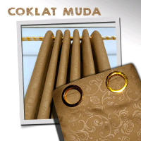TIRAI PINTU/GORDEN POLOS EMBOS MODEL SMOKRING 10 LUBANG Kain Kain Pintu