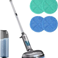 Electric Mop Dual-Motor Electric Spin Mop with Sprayer and LED Headlight Cordless Electric Mop for Floor Cleaning, Powerful