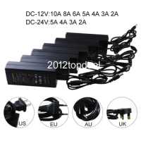 12V 1A 2A 3A 5A 6A 8A 10A Power supply for led strip EU/US/UK/AU adapter for AC110-220V to DC12V options plug transformer
