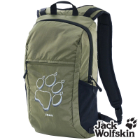 【Jack wolfskin 飛狼】TRAIL 刺繡狼爪輕巧旅遊休閒包 健行背包 12L(綠色)