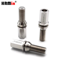 HRmin Extended 17mm Hex Head Floating Cone Seat Gr.5 Titanium Automobile Vehicle Car Wheel Bolt for BMW Lutos M12x1.5x28mm