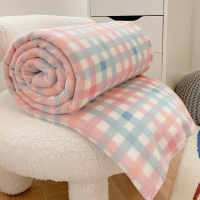 小清新珊瑚絨毛毯毛巾被夏季薄款辦公室小毯子空調沙發午睡毯蓋毯