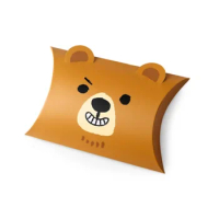 20Pcs Colorful Pillow Gift Box Carton Bear Present Pouch Kraft Paper box Wedding Favors Gift Boxes Wedding Party Supply
