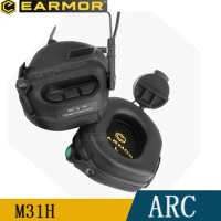 Earmor M31H Tactical Helmet Headphones/Active Shooter Helmet Earmuffs/Electronic Hearing Protection/Hunting Noise Earmuffs