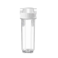 10 Inch transparent filter bottle 1/4''1/2" thread plastic/copper Mouth filter cartridge PP cotton water purifier accessories