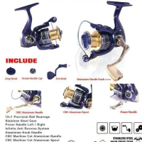 REEL DAIDO IGUANA SPIN 12 BEARING UKURAN 1000 SAMPAI 6000 POWER HANDLE - BXX-4000, Standar