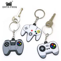 Data Frog Game Controller Keychain Gamepad Pendant For PS4 PS5 Game Console Key Ring