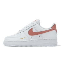 Nike 休閒鞋 Wmns Air Force 1 07 ESS 女鞋 白 乾燥玫瑰粉 AF1 刺繡 小勾 CZ0270-103
